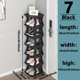 Compact Shoe Rack Optimize Indoor Storage Effortlessly (size: [Black single row] 7 floors)